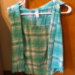Plaid t-shirt vest